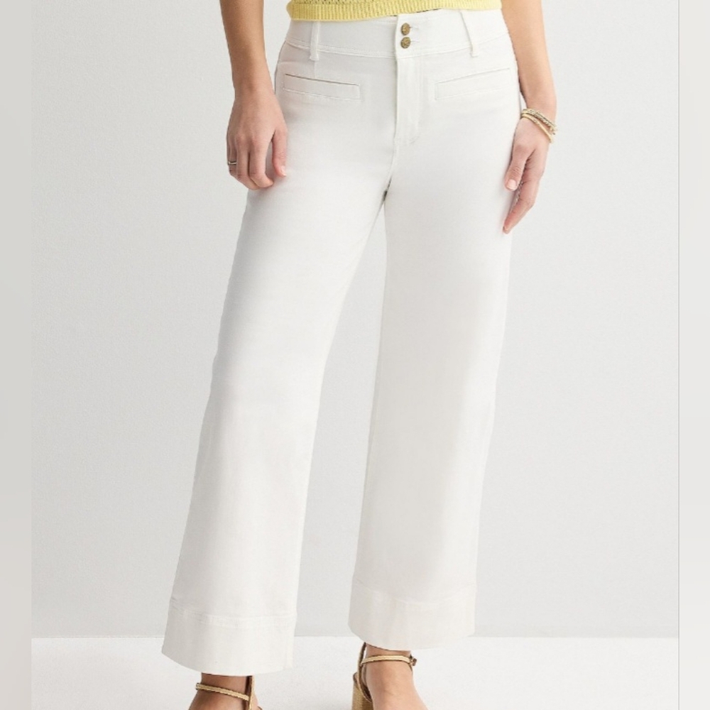 White Wide-Leg Pants